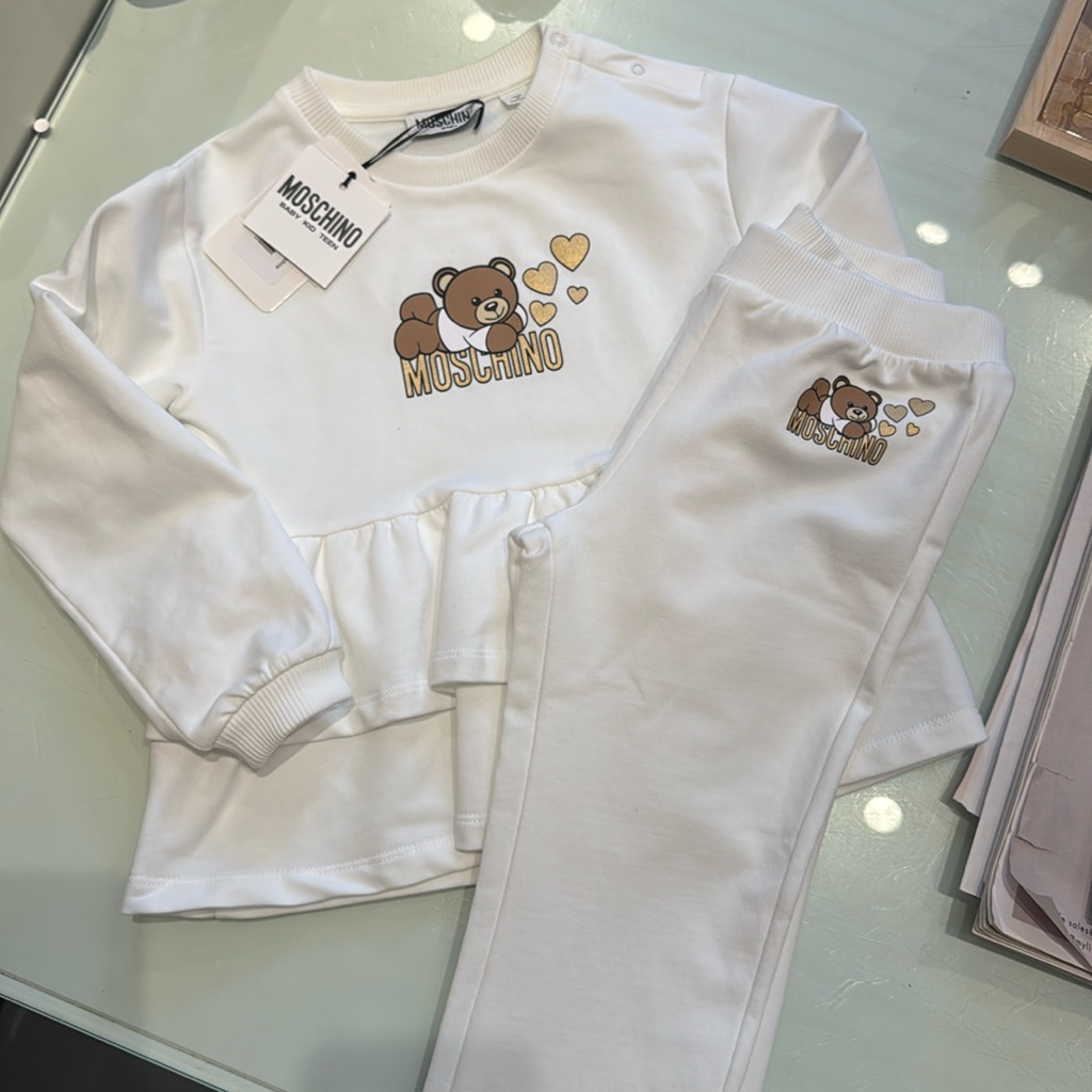 Moschino Baby White Set Size 3t